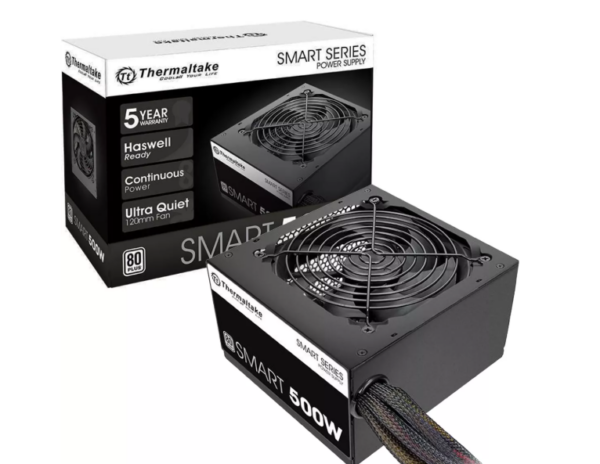 FUENTE THERMALTAKE SMART 500W WHITE 80 PLUS
